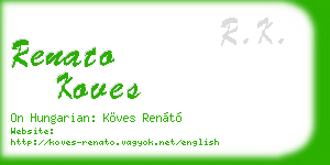 renato koves business card