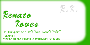 renato koves business card